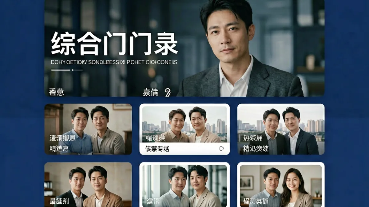 一同看gv门户首页概览，展示多个男男影片分类与热门推荐入口的界面截图